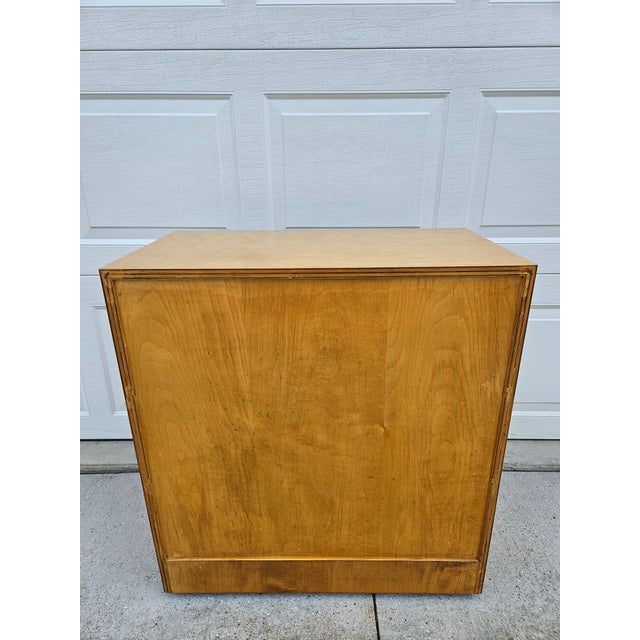 Burlwood Three Drawer Chest of Drawers Dresser For Sale - Image 13 of 15