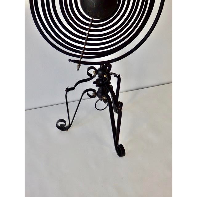 Mid Century Black Wrought Iron Garden Armillary Sphere Chairish
