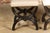 Viennese 1900s Black Stools with X-Form Bases and Custom Upholstery, a Pair For Sale - Image 11 of 12