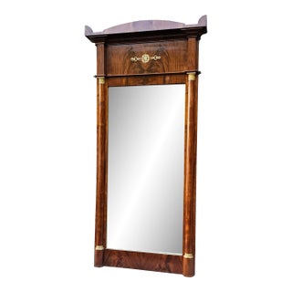 95" Tall Antique 19th Century French Empire Floor/Pier Mirror For Sale