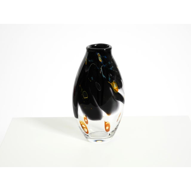 Signed Crystal Glass Vase by Louis Leloup for Val Saint Lambert, Belgium, 1970s For Sale - Image 3 of 18