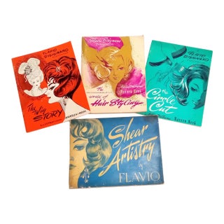 Vintage 1960's Flavio Hairstyle Instruction Books Illustrated by Warren Meek Set of 4 For Sale