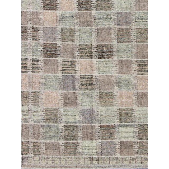 Mid-Century Modern Modern Scandinavian Flat-Weave Rug by Keivan Woven Arts, 9' X 12'1" For Sale - Image 3 of 11
