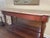 63" Vintage Mahogany Marble Top Console Table With Twisted Legs & Lower Shelf For Sale - Image 4 of 9