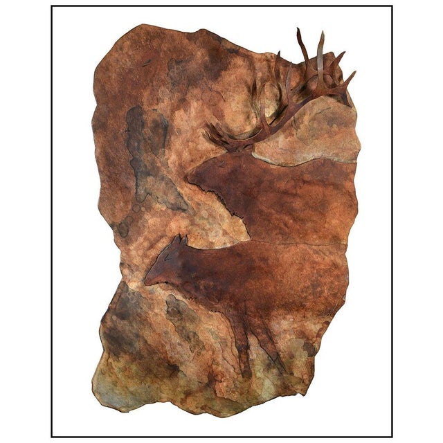Contemporary Late 20th Century Elk Triptych, Brent Lawrence For Sale - Image 3 of 8