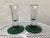 Glass 1990s Mid-Century Modern Blenko Green Base Candlesticks - a Pair For Sale - Image 7 of 7