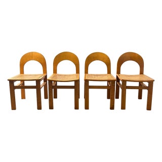 Vintage Arcadia Cane Chairs from Fratelli Tagliabue, 1970, Set of 4 For Sale