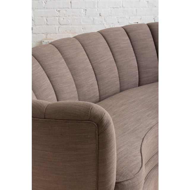 Mid-Century Modern Danish Channel Back Sofa For Sale - Image 3 of 11