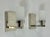 Pair of Marian Jamieson "Six of One" Nickel Wall Sconces With Frosted Glass For Sale In Los Angeles - Image 6 of 17