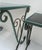 Aqua French Black Glass Nesting Tables in Wrought Iron, 1940s, Set of 3 For Sale - Image 8 of 16