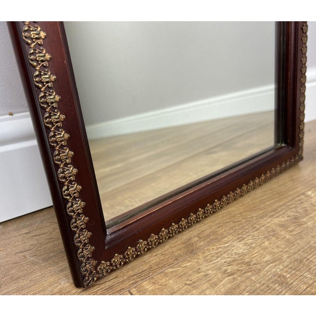 Vintage French Oak Wall Mirror For Sale - Image 5 of 9