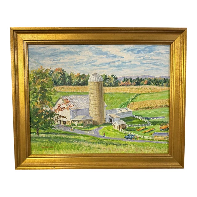 William M. Hoffman Jr. 2004 “Green Mead Farm, Ligonier, Pa” Pennsylvania Original Oil Painting For Sale