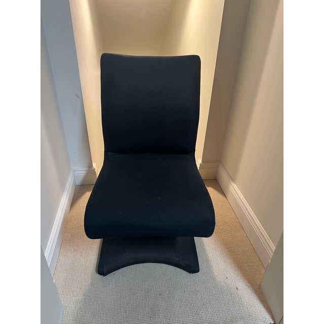 Late 20th Century Set of Eight Mid Century Modern Zig Zag Dining Chairs For Sale - Image 5 of 6