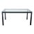 Crate & Barrel Glass Top Parsons Dining Table For Sale