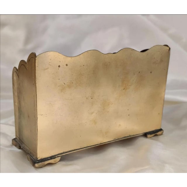 Mid 19th Century Mid 19th Century Ornate English Gilt Bronze Letter Box For Sale - Image 5 of 9