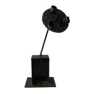 Mid 20th Century Vintage Brutalist Welded Metal Bust Sculpture For Sale