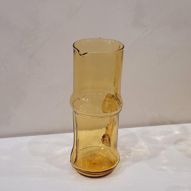 Mid-Century Pitcher and Glasses in Pressed Crystal, 1960, Italy, Set of 9 For Sale - Image 11 of 15