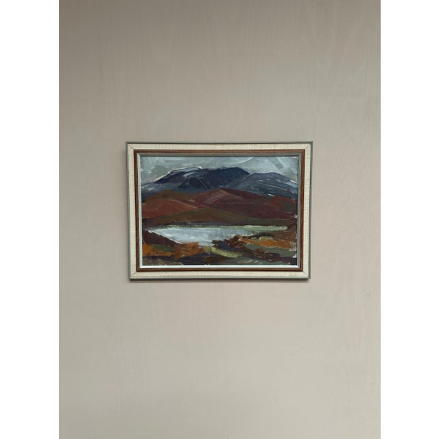 Mountains and Water, 1950s, Oil on Canvas, Framed For Sale - Image 8 of 18