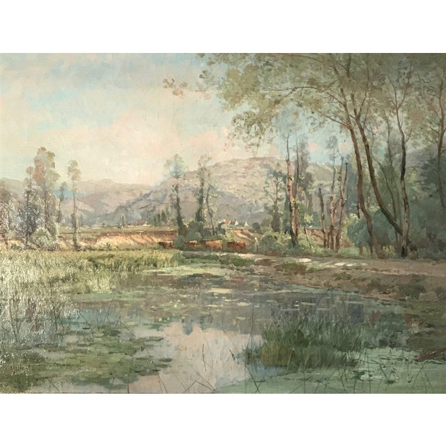 Late 19th Century French Impressionist Landscape Oil Painting by JL Million, Framed For Sale - Image 4 of 9