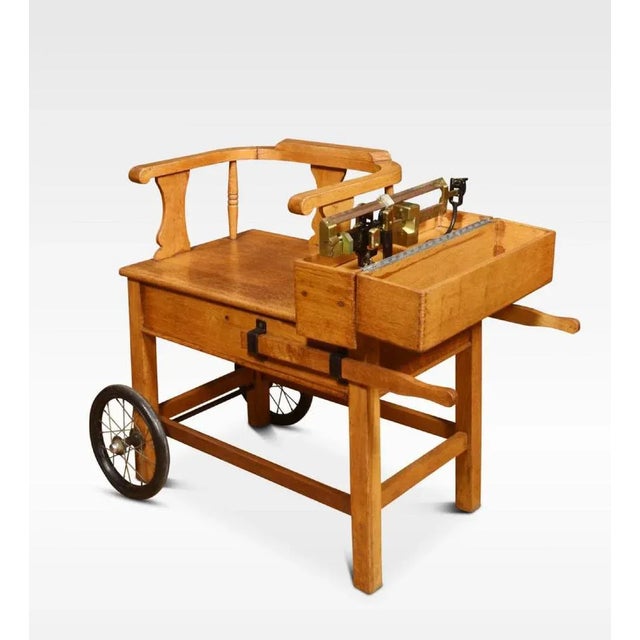 Vintage Oak Doctors Scales, 1890s, Set of 2 For Sale - Image 3 of 9