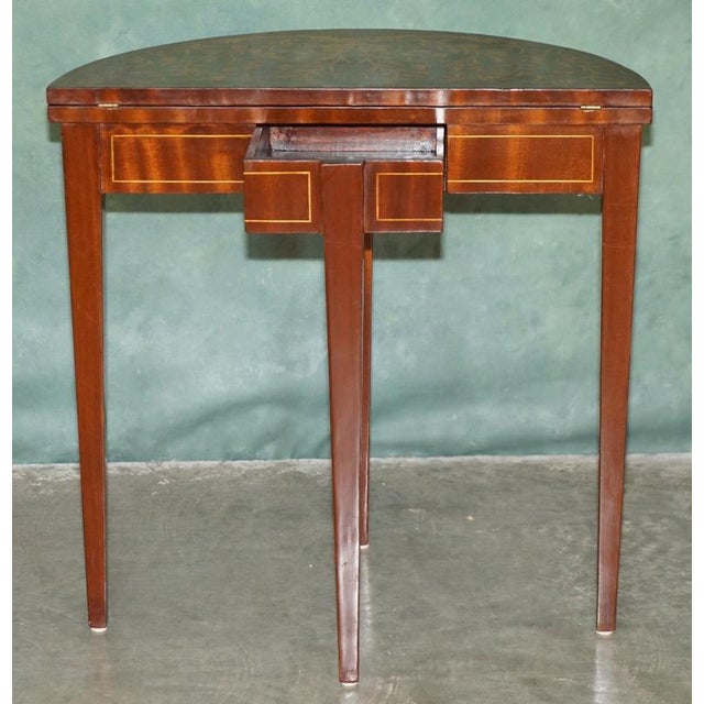 Antique English Demi Lune Chess Table, 1870 For Sale - Image 14 of 18