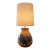 Vintage MCM Drip Glaze Studio Pottery Table Lamp | Cobalt & Amber Circa 1970s For Sale
