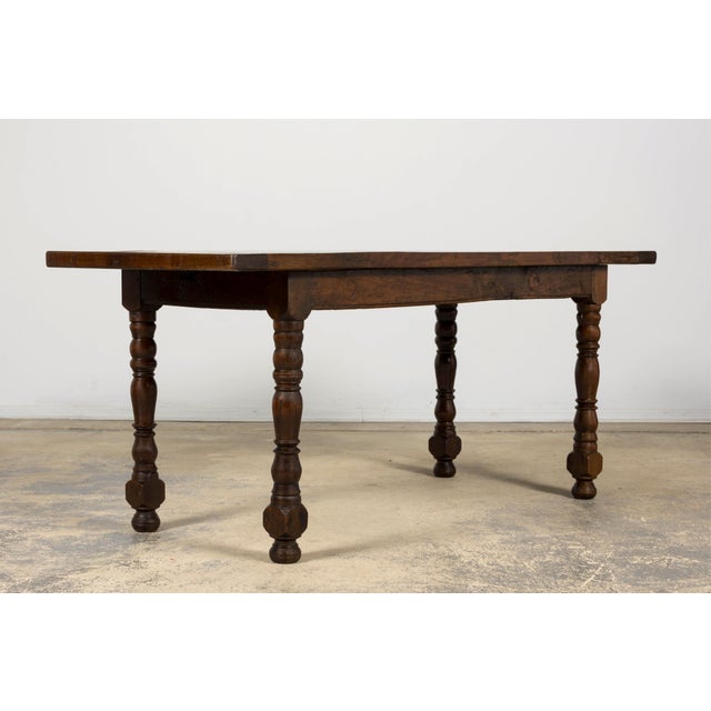 Brown Early 19th Century French Louis XIII Style Oak Farmhouse Dining Table For Sale - Image 8 of 18