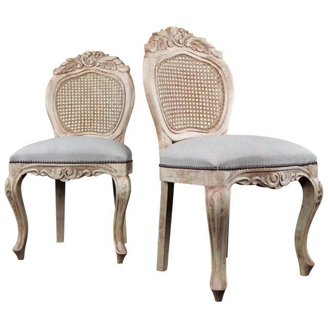 French Country Side Chairs - a Pair For Sale