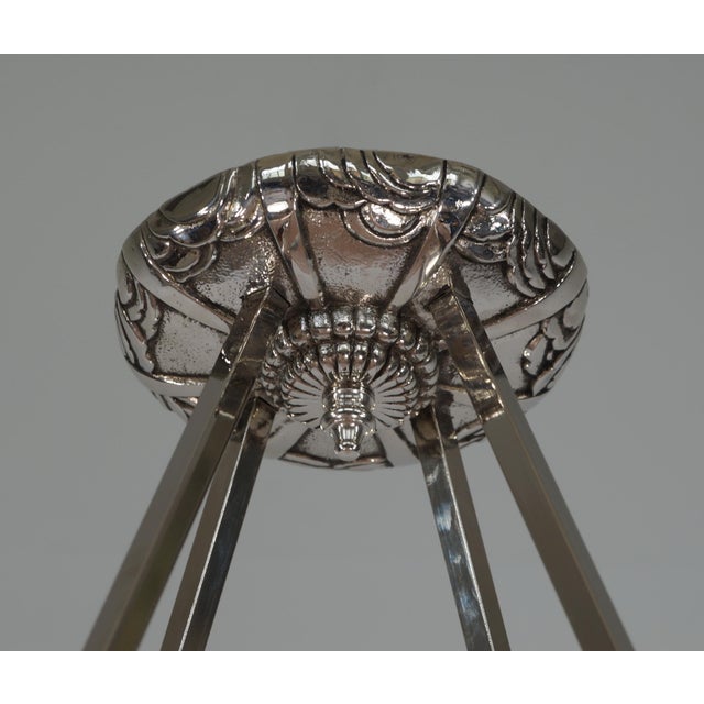 French Art Deco Pendant Light by Degue - 1930 France For Sale - Image 6 of 10