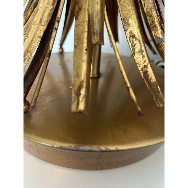 Mid-Century Italian Sheaf of Wheat Gilt Table Lamp by the Marbro Lamp Co For Sale - Image 14 of 14
