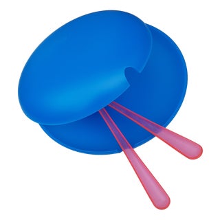 Plastic Salad Bowl with Lid by Jasper Morrison for Alessi, 1990s, Set of 3 For Sale
