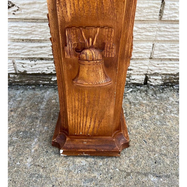Stone Late 20th Century Gothic Style Pedestal Table With Usa Symbols For Sale - Image 7 of 10