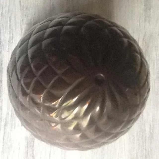 Brown Metallic Artichoke Finial Bookshelf Sculpture For Sale - Image 6 of 7