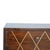 Geo Brass Inlay Chestnut Nightstand For Sale - Image 4 of 7
