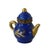 Limoges France Miniature Teapot Trinket Box | Peint Main | Cobalt Blue & Gold Porcelain | Signed For Sale In Atlanta - Image 6 of 10