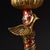 Brass Pair Vintage Gilt Brass Cloisonné Dragon Phoenix Candlesticks, Lotus Top Candle Holders For Sale - Image 8 of 10