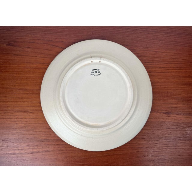 Mid-Century Modern Danish Studio Pottery Wall Plate with Flower Design from Mit Stoneware, 1960s For Sale - Image 10 of 13