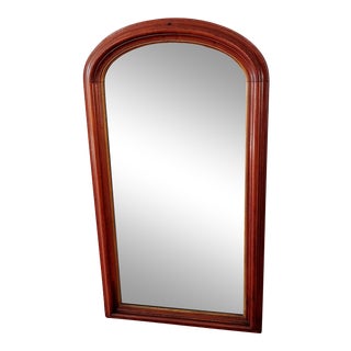 Early 19th Century French Louis Philippe Period Oak Mercury Glass Mirror For Sale