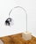 Marble base table reading lamp possibly designed by R. Sonneman.