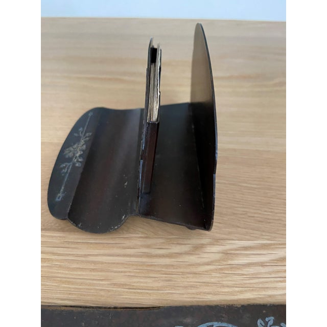 Vintage Heintz Metal Art Shop Letter Holder With Perpetual Calendar and Letter Opener For Sale In San Diego - Image 6 of 11