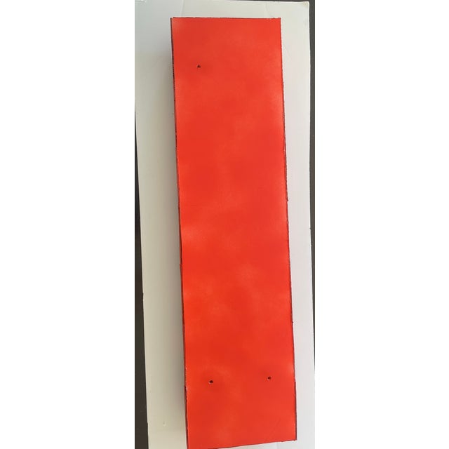 Cardboard Wall Sculpture in Red For Sale - Image 4 of 5