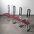 Postmodern Postmodern Chairs in Chrome Steel and Red Wood, 1980s, Set of 4 For Sale - Image 3 of 12