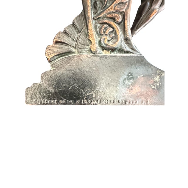 Saved for Stephen H. - Single 1930s Art Deco Gazelle Bookends by Crescent Metal Works For Sale - Image 12 of 13