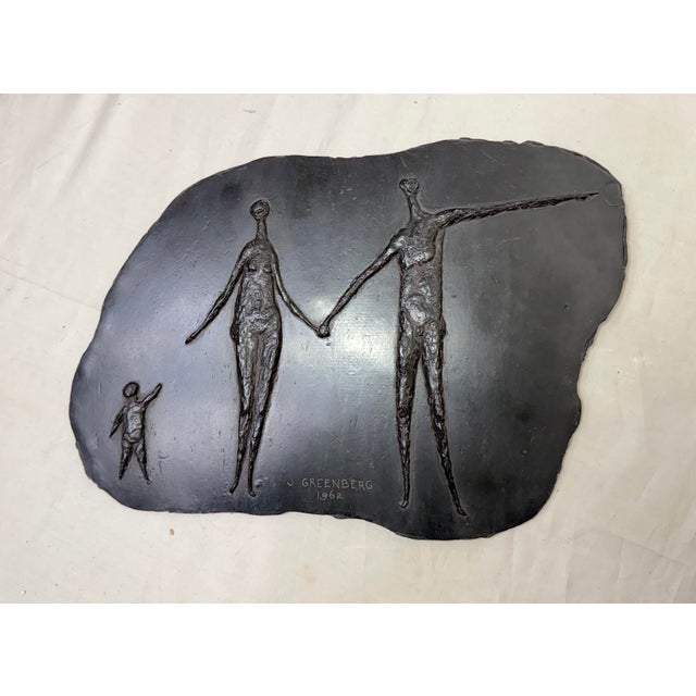 The vintage Joseph J. Greenberg resin wall sculpture from 1962 is a unique and one-of-a-kind sculpted piece. The sculpture...