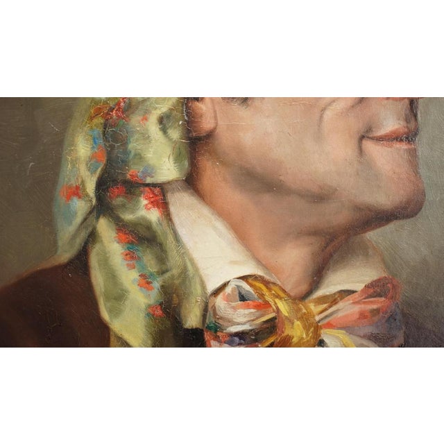 French Napoleon III Artist, Gentleman in Headscarf, 1860, Oil Painting, Framed For Sale - Image 13 of 18