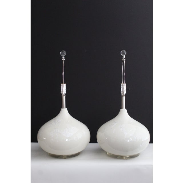 Pair of Lotte and Gunner Bostlund Crystalline Lamps For Sale - Image 12 of 14