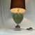 1980s Postmodern Boho Chic Ceramic and Metal Table Lamp in Celadon & Brown For Sale - Image 10 of 10