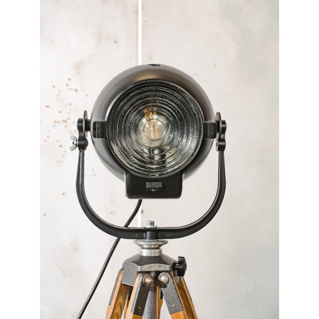 An iconic vintage theater spotlight with a powerful industrial presence. This original strand electric patt 123, produced...