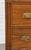 Wood Antique Danish Pine Chest of Drawers | Carved Details + Brass Hardware, Late 19th Century For Sale - Image 7 of 15