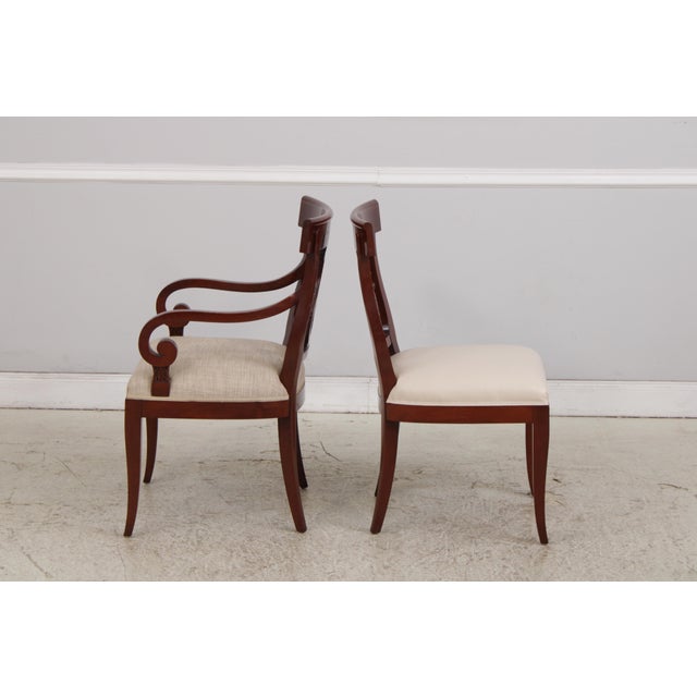 Set of 8 Kindel Neoclassical Mahogany Dining Room Chairs For Sale - Image 13 of 18